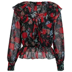 Store Princesse Fleurie Tunique Noire Fleurie
