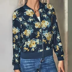 Shop Princesse Fleurie Veste Fleurie Bleu Marine