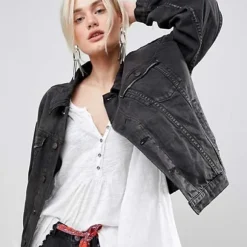 Discount Princesse Fleurie Veste Jean Fleurs Brodées